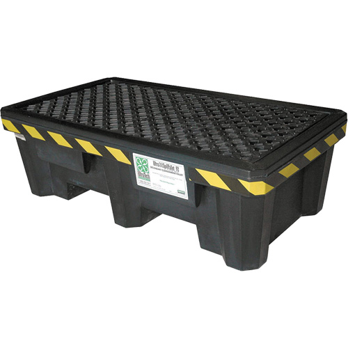 Ultratech 2504 Ultra-Spill Pallet mod&egrave;le &eacute;conomique, 2 barils, Capacit&eacute; de d&eacute;versement 66 gal. US, 53" x 29" x 16,5"