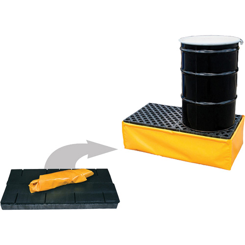 Ultratech 1340 2-Drum Flexible Ultra-Spill Pallet&reg;, 66 US gal. Spill Capacity, 48" x 24" x 14"