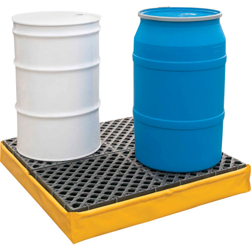 Ultratech 1341 Ultra-Spill Pallet flexible, 4 barils, Capacit&eacute; de d&eacute;versement 66 gal. US, 48" x 48" x 7"