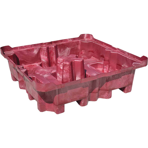 Ultratech 0801 Palette de d&eacute;versement Ultra-Spill King, 4 barils, Capacit&eacute; de d&eacute;versement 85 gal. US, 51" x 51" x 17,5"