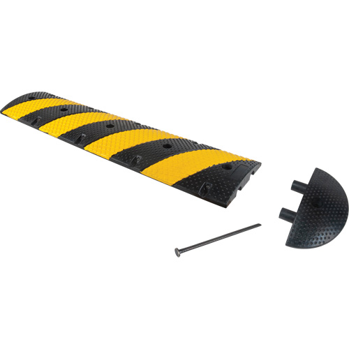 Zenith Safety Products SHF708 Speed Bump Kit, Rubber, 4' L x 11" W x 2" H
