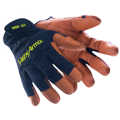 Hexarmor 5059-M (8) HeatArmor&reg; 5059 Welding Gloves, Grain Goatskin, Size Medium/8