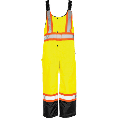 WASIP LTD. TO1YBS Salopette de s&eacute;curit&eacute; dhiver TO1, Polyester, Petit, Noir/Jaune lime haute visibilit&eacute;