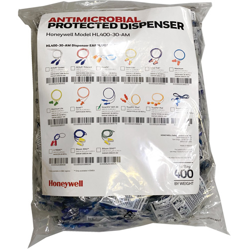 PIP Global Safety SDT-30-REFILL SDT-30 Earplugs Refill for HL400 Dispenser, Bulk - Polybag, Corded