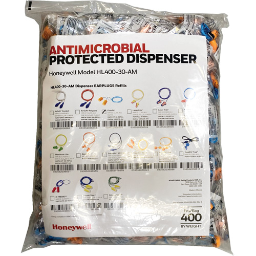 PIP Global Safety FF-30-REFILL FF-30 Earplugs Refill for HL400 Dispenser, Bulk - Polybag, Corded