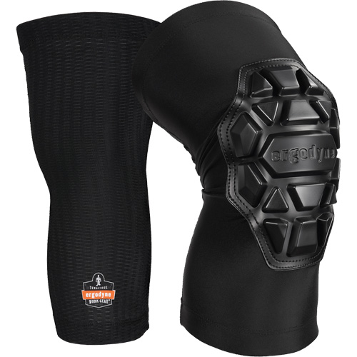 Ergodyne 18550 ProFlex 550 Padded Knee Sleeves, Slip-On Style, Foam Caps, Foam Pads