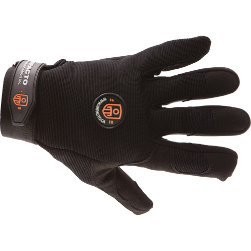 Impacto AV40860 Gants de m&eacute;canicien anti-chocs, 11/2T-Grand, Paume en Synth&eacute;tique/Su&egrave;de, Poignet &eacute;lastique/Boucle et crochet