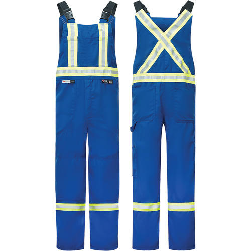IFR Workwear DHSB122-LT Westex&reg; DH Antistatic 6.5 oz. Flame Resistant Bib Pants, Large (Tall), Royal Blue