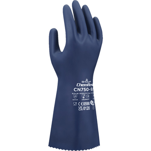 Showa CN750XXL-11 Gants r&eacute;sistants aux produits chimiques CN750, Taille 2T-Grand/11, 13" lo, Nitrile, 18 mils