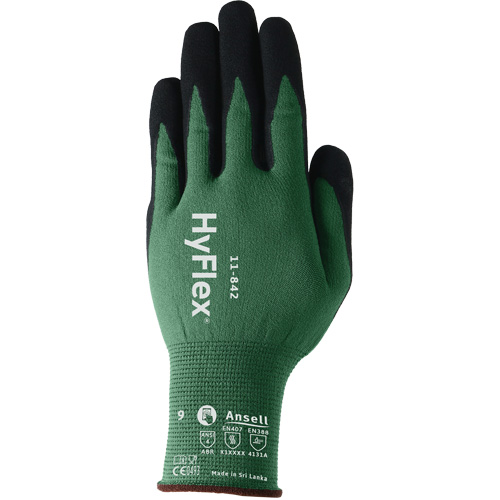 Ansell 11842070 Gants polyvalents &eacute;coresponsables HyFlex 11-842, 7, R&ecirc;vetement Mousse de nitrile, Calibre 15, Enveloppe en Nylon