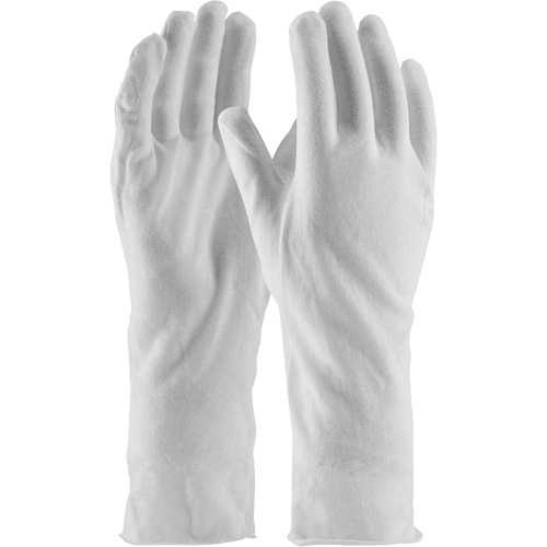 PIP Global Safety GP9750014 Gants d'inspection de qualit&eacute; sup&eacute;rieure CleanTeam, Coton, Poignet Non ourl&eacute;, Taille unique