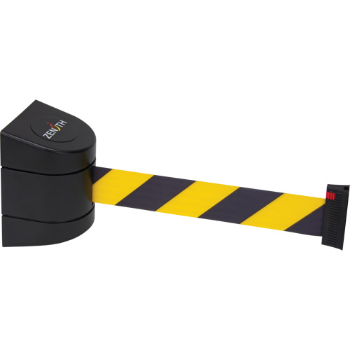 Zenith Safety Products SHH170 Magnetic Wall Mount Barrier with Magnetic Tape, Plastic, Magnetic Mount, 15', Black and Yellow Tape