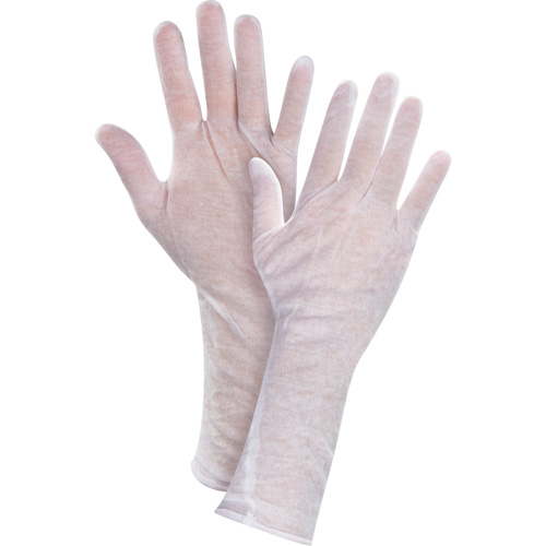 Produits de sécurité Zenith SHH457 Gants d'inspection l&eacute;gers, Poly/coton, Poignet &agrave; ourlet, Hommes