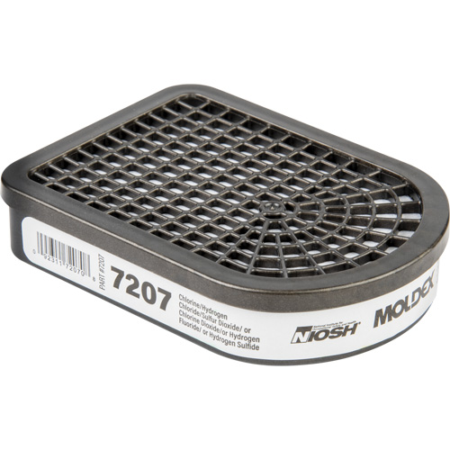 Moldex 7207 Semi-Rectangular Respirator Cartridge, Gas/Vapour Cartridge, Acid Gas