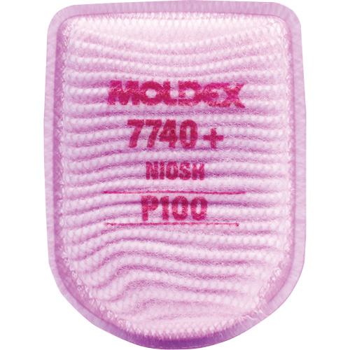 Moldex 7740 + Filtre pour respirateur semi-rectangulaire avec IonicAir Filtration Technology, Filtre contre les particules, Filtre P100+