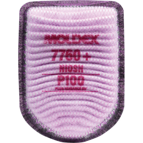 Moldex 7760 + Semi-Rectangular Respirator Filter with IonicAir Filtration Technology, Particulate Filter with Nuisance Vapour Relief, Organic Vapour/P100+