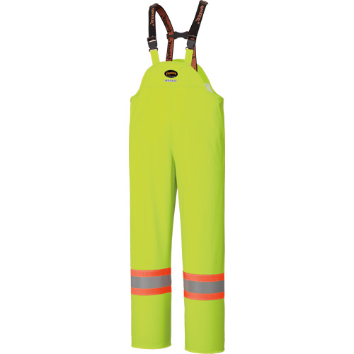 Pioneer V3520260-XS 5895 Flame Resistant Waterproof Stretch Bib Pants, X-Small, High Visibility Lime-Yellow