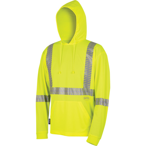 Pioneer V1052660-2XL 6965 Bird's-Eye Safety Hoodie, 2X-Large, High Visibility Lime-Yellow
