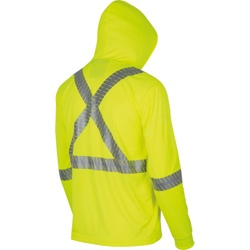 Pioneer V1052660-2XL 6965 Bird's-Eye Safety Hoodie, 2X-Large, High Visibility Lime-Yellow
