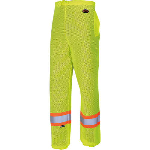 Pioneer V1070760-S/M 5670 Traffic Safety Pants, Polyester, Medium/Small, High Visibility Lime-Yellow