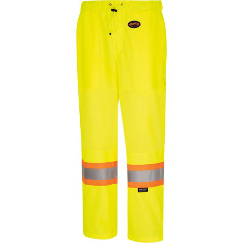 Pioneer V1071360-2XL 5999PW Women's  Traffic Safety Pants, Polyester, 2X-Large, High Visibility Lime-Yellow