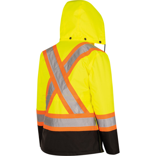 Pioneer V1121161-XL 5021BBW Women's  7-in-1 Waterproof Jacket with Hood, Polyester/Polyurethane, High Visibility Lime-Yellow, X-Large
