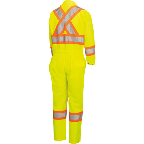 Pioneer V1071161-XS 5999AW Combinaison de s&eacute;curit&eacute; routi&egrave;re haute visibilit&eacute; pour femmes, T-petit, Jaune lime haute visibilit&eacute;