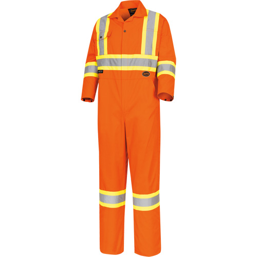 Pioneer V202051T-66 5514T Combinaison de s&eacute;curit&eacute; haute visibilit&eacute;, 66 (grande taille), Orange haute visibilit&eacute;