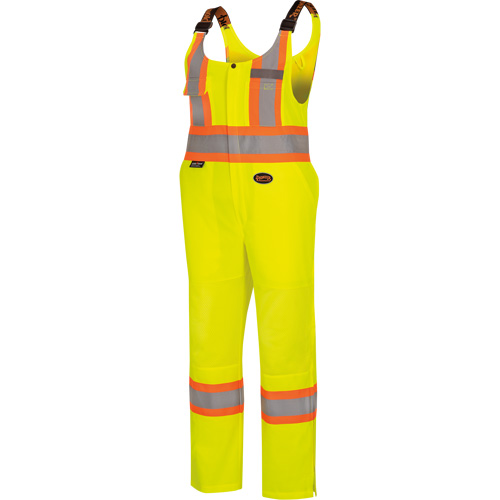 Pioneer V1071460-M 6000W Women's High-Visibility Traffic Safety Overalls, Polyester, Medium, High Visibility Lime-Yellow
