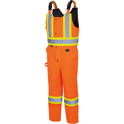 Pioneer V1120650-S 5040 Waterpoof Quilted Safety Overalls, Polyester, Small, High Visibility Orange