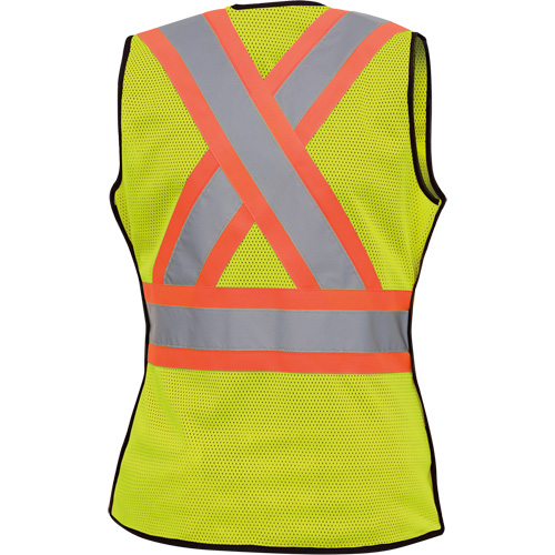 Pioneer V1023660-S 489 Women's High-Visibility Safety Tear-Away Vest, High Visibility Lime-Yellow, Small, Polyester