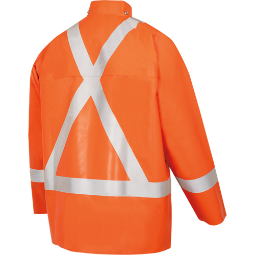 Pioneer V3520950-L 5990J Super Heavy-Duty FR/Arc Resistant Safety Rain Jacket, Large, High Visibility Orange, 11 cal/cm²