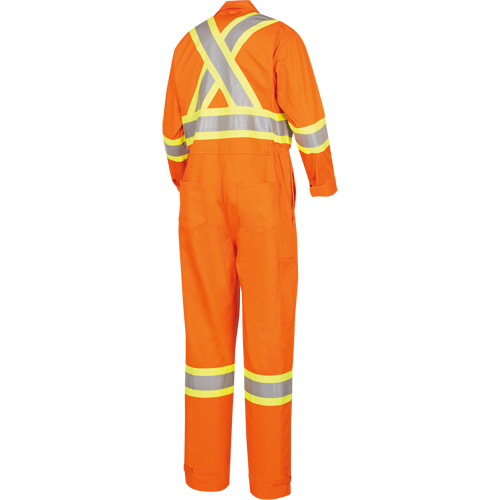 Pioneer V2520250-60 5555 High Visibility FR Rated & Arc Rated Safety Coveralls, Size 60, High Visibility Orange, 11 cal/cm²