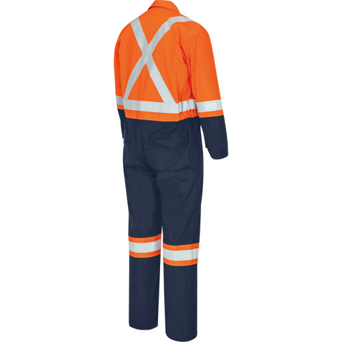 Pioneer V254135T-40 7702BBT FR-Tech&reg; 2-Tone Safety Coverall, Size 40 (Tall), Navy Blue/Orange, 10 cal/cm²