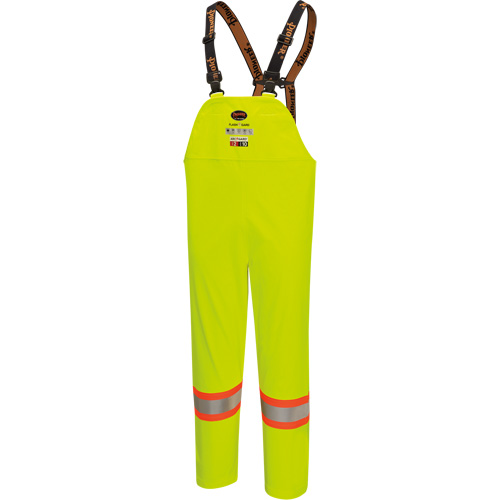 Pioneer V3520760-XS 5883 Pantalons &agrave; bavette de s&eacute;curit&eacute; imperm&eacute;ables ignifuges et r&eacute;sistants aux arcs &eacute;lectriques, T-petit, Jaune haute visibilit&eacute;