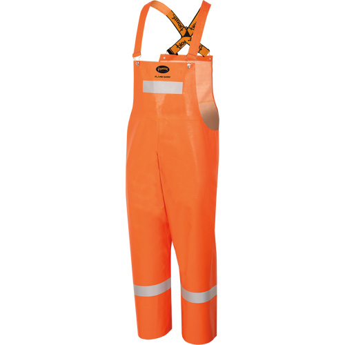 Pioneer V3520850-4XL 5990P Super Heavy-Duty FR/Arc Rated Rain Bib Pants, 4X-Large, High Visibility Orange
