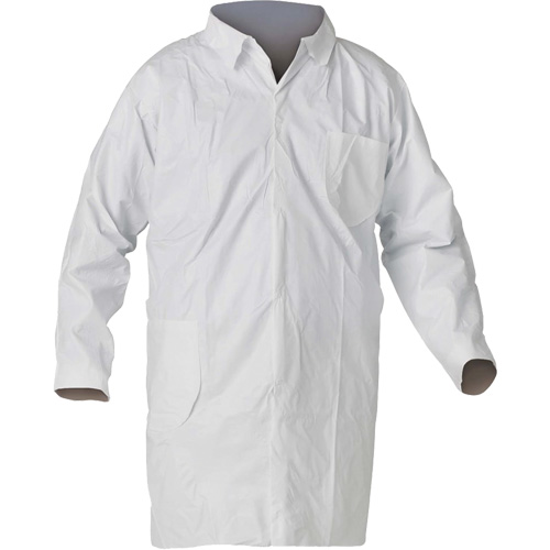 Ansell 44442 KleenGuard A40 Lab Coat, Medium, White