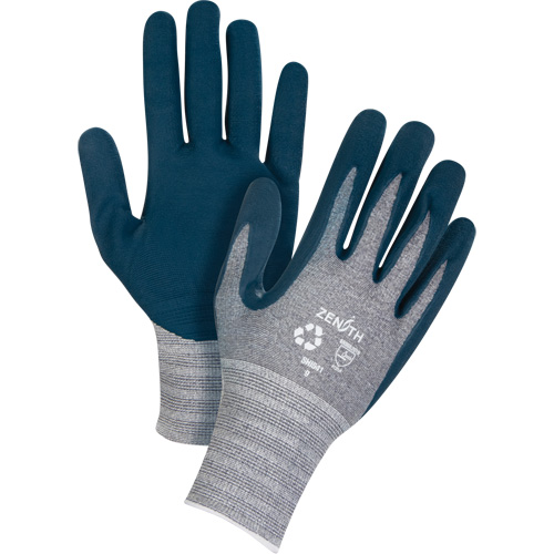 Produits de sécurité Zenith SHI540 Gants &eacute;cologiques enduits et l&eacute;gers, 8, R&ecirc;vetement Mousse de nitrile, Calibre 15, Enveloppe en Polyester/rPET