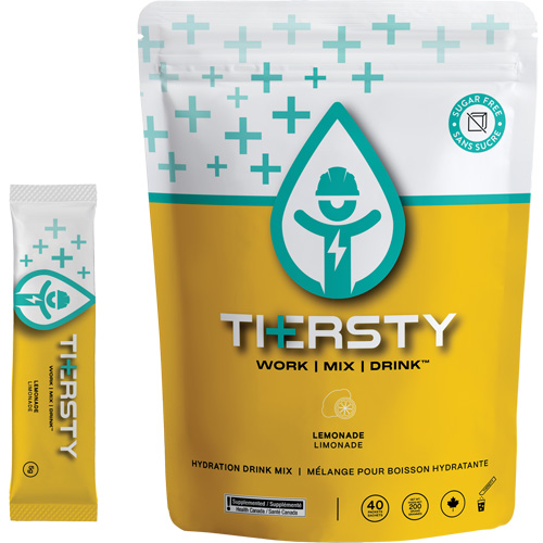 THERSTY HYDRATION BAG1040-LEM Hydration Drink Mix, Single Serve, Lemonade