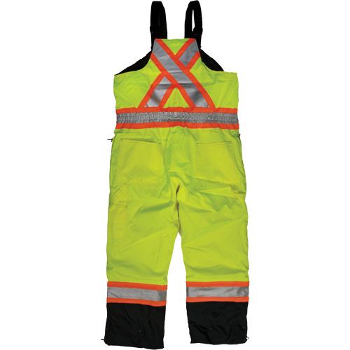 Tough Duck S87631-FLGR-4XL Ripstop Insulated Safety Bib Overall, Polyester, 4X-Large, High Visibility Lime-Yellow
