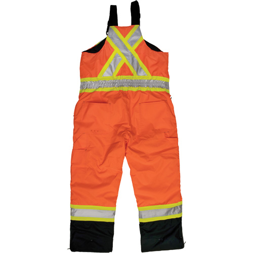 Tough Duck S87631-FLOR-5XL Ripstop Insulated Safety Bib Overall, Polyester, 5X-Large, High Visibility Orange