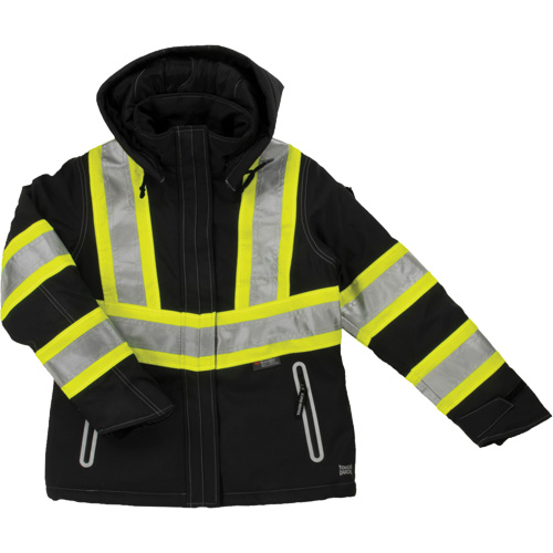Tough Duck SJ411-BLK-XL Womens Insulated Flex Safety Jacket, Polyester, Black, X-Large
