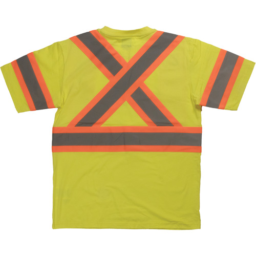 Tough Duck ST112-YEL-5XL Chemise de s&eacute;curit&eacute; &agrave; manches courtes, Coton, 5T-Grand, Jaune lime haute visibilit&eacute;