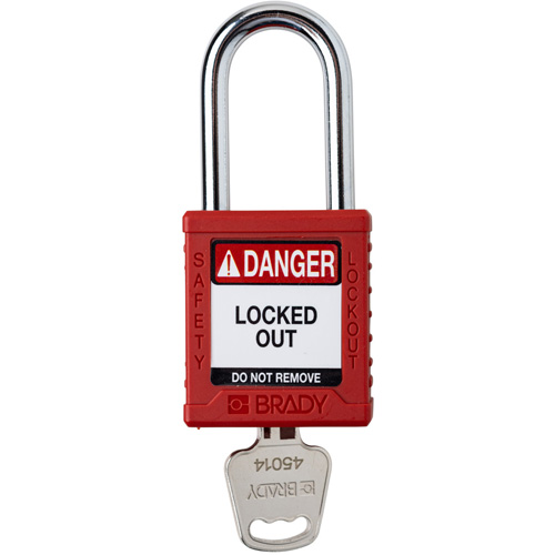 Brady 153452 Compact Lockout Padlock, Safety Padlock, Keyed Different, Nylon, 1-1/2" Width
