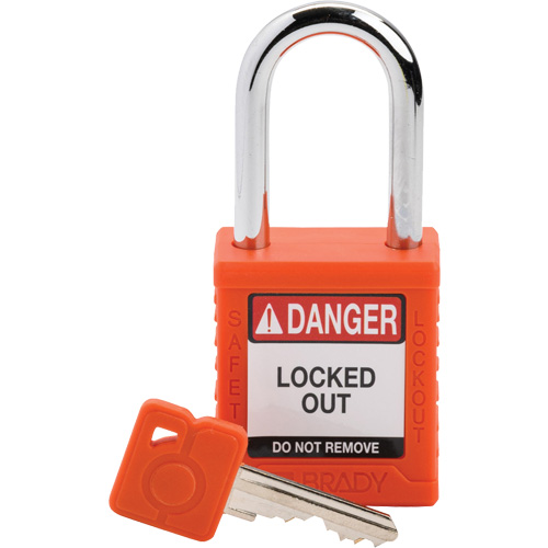 Brady 153455 Compact Lockout Padlock, Safety Padlock, Keyed Different, Nylon, 1-1/2" Width