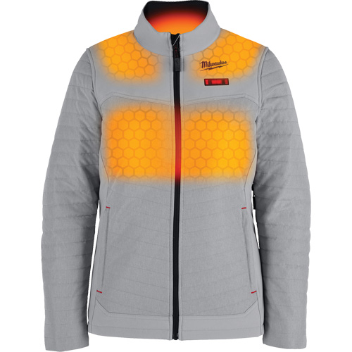 Milwaukee F102G-212X Manteau chauffant M12 Axis avec pile, Femmes, 2T-Grand, Gris