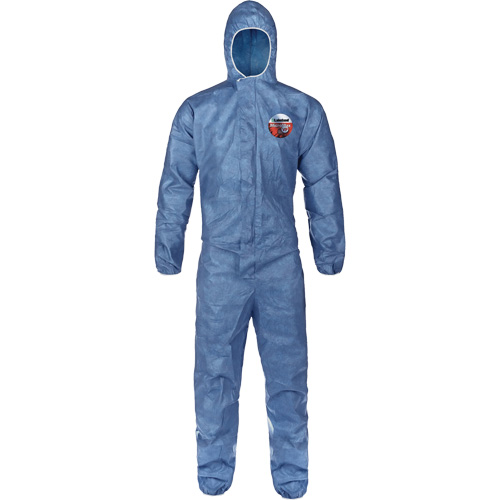 Lakeland MVP428-3X Hooded Coveralls, 3X-Large, Blue, MicroMax&reg; VP