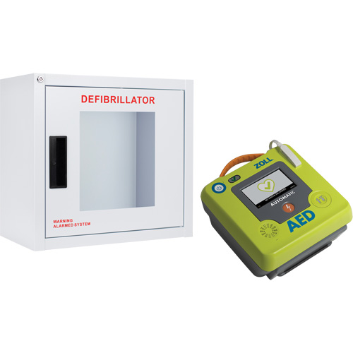 Zoll SHJ776 AED 3 AED & Wall Cabinet Kit, Semi-Automatic, French, Class 4