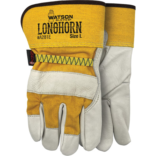 Watson Gloves A281E-L Longhorn Gloves, Large, Grain Cowhide Palm