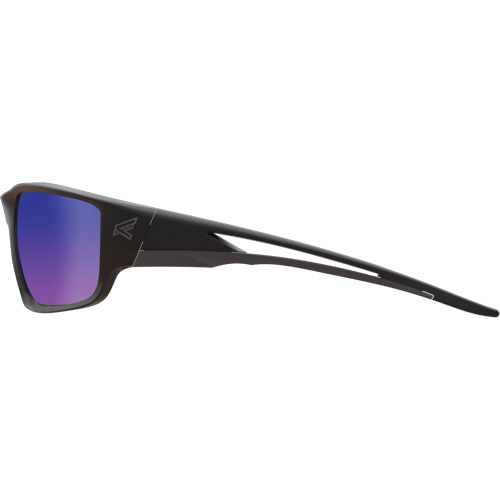 Edge Safety Eyewear TSKAP218 Kazbek Safety Glasses, Blue Mirror Lens, Anti-Scratch/Polarized, ANSI Z87+/MCEPS GL-PD 10-12/Meets/Exceeds CSA Z94.3